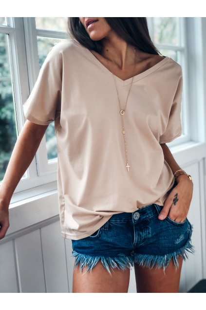 damske tricko double v beige eshopat cz 1