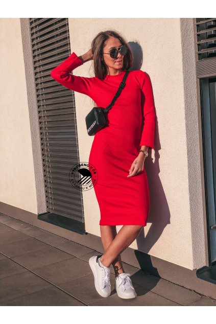 eshopat cz damske saty kylie midi red