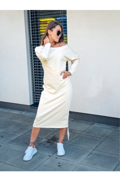 damske mikinove saty laura light yellow eshopat cz 2