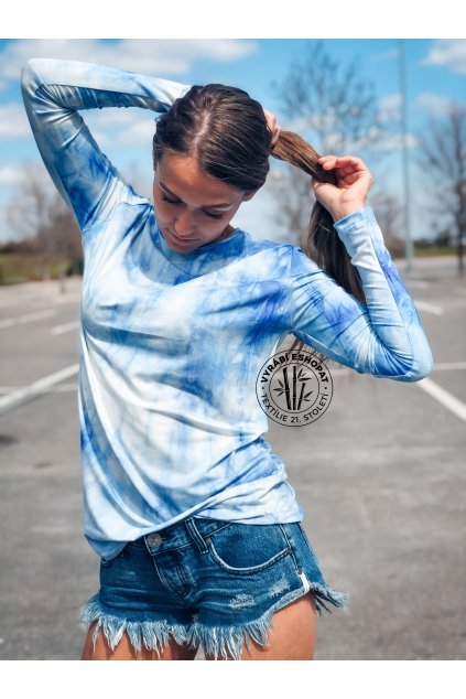 eshopat cz tricko bamboo long sleeve batic blue