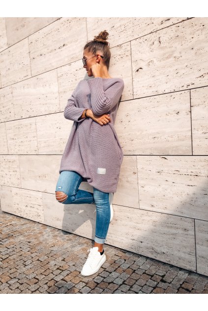 damsky svetr long smoke lila eshopat cz 4