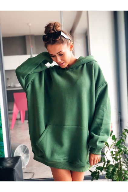damska prodlouzena mikina simply khaki eshopat cz 1