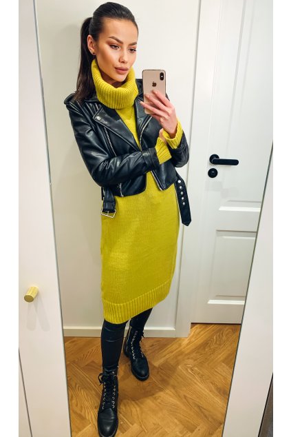 damske svetrove saty aria bamboo yellow eshopat cz 1