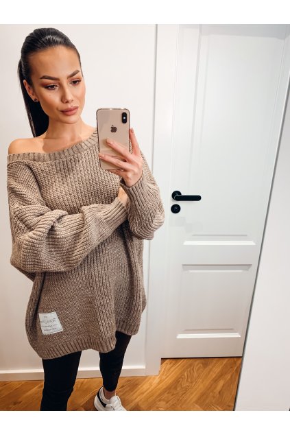 damsky oversize svetr giann mocca eshopat cz 1