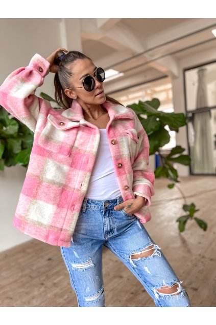 damska svrchni kostkovana kosile alise powder pink eshopat cz 6