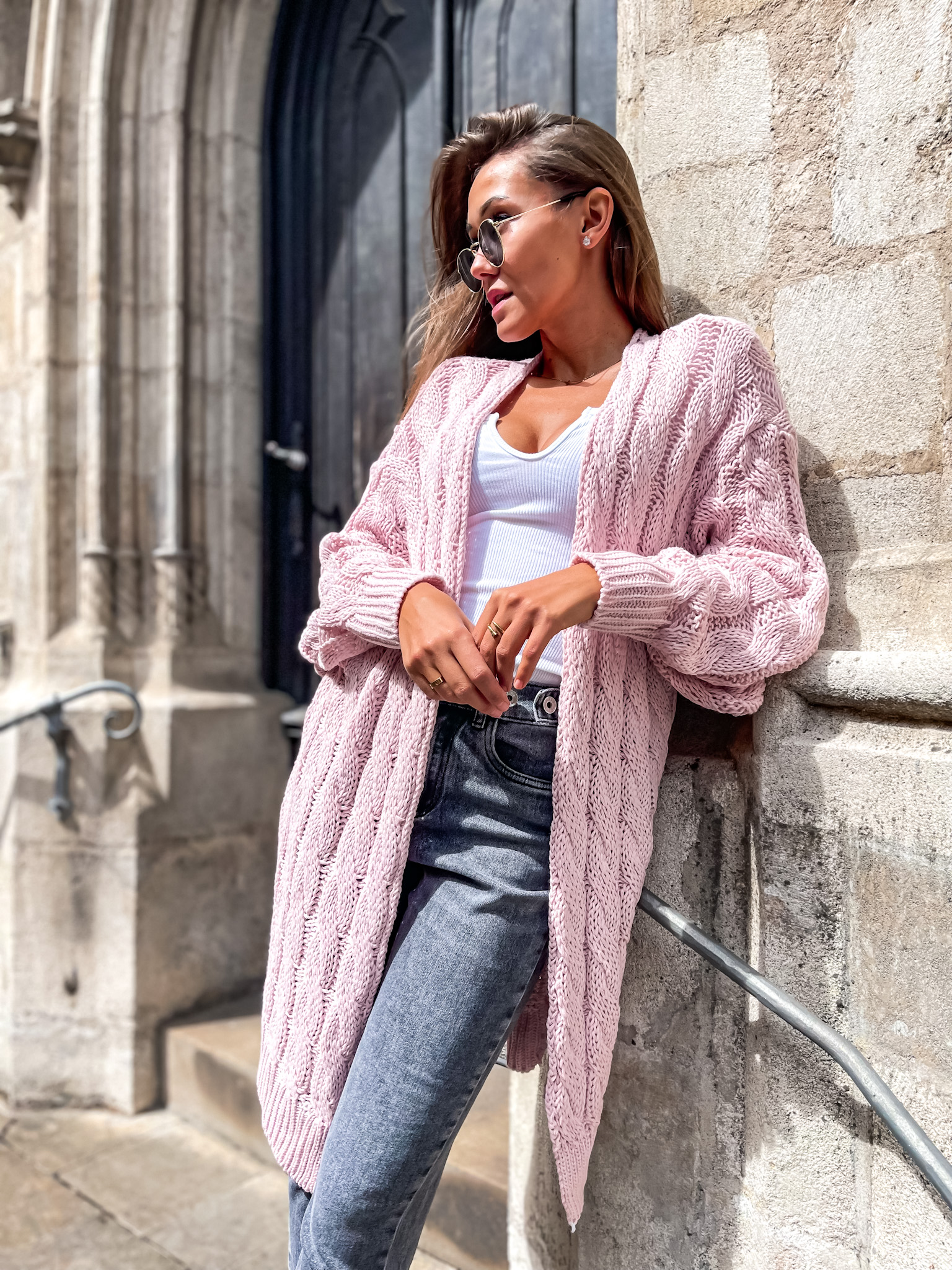 Eshopat Dámský cardigan Daily Powder Pink