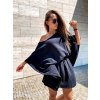 damske oversize saty z muselinu black eshopat cz 4