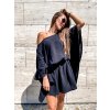 damske oversize saty z muselinu black eshopat cz 1