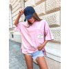 damske oversize tricko s kapsou design powder pink eshopat cz 2