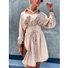 damske kosilove saty s paskem beige eshopat cz 2