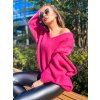 damsky oversize svetr v classic raspberry eshopat cz 3
