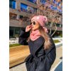 damsky komplet cepice tunel mila pink eshopat cz 2