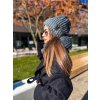 damsky komplet cepice tunel mila dark grey eshopat cz 1