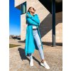 damsky cardigan s kapuci long azure blue eshopat cz 13