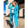 damsky cardigan s kapuci long azure blue eshopat cz 7