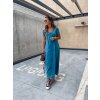 damske saty v neck long ocean blue eshopat 4