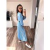 damske plisovane saty s paskem baby blue eshopat cz 2