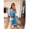 damske plisovane saty s paskem baby blue eshopat cz 3
