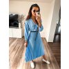 damske plisovane saty s paskem baby blue eshopat cz 1