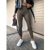 damske vroubkovane leginy s vysokym pasem khaki eshopat cz 2