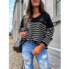 damsky svetr amour stripe black eshopat cz 1