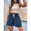 damske kratasy s gumou v pase felicia navy blue eshopat cz 2