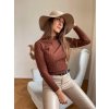 damsky top se stojackem ideally brown eshopat cz 3