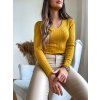 damsky top v neck ideally mustard eshopat cz 1