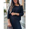 damsky dvoudilny komplet saty svetr black eshopat cz 7