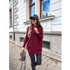damsky vzorovany svetr s rolakem wine red eshopat cz 3