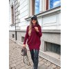 damsky vzorovany svetr s rolakem wine red eshopat cz 4