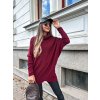 damsky vzorovany svetr s rolakem wine red eshopat cz 1