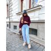 damsky svetr fluffy wine red eshopat cz 5
