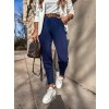 damske hladke teplakove kalhoty s paskem paulie navy blue eshopat cz 1