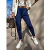 damske hladke teplakove kalhoty s paskem paulie navy blue eshopat cz 3