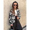 damsky vzorovany cardigan noira black eshopat cz 3