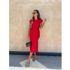damske satenove midi saty s uzlem red eshopat cz 1