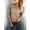 damske tricko classical long sleeve dark beige eshopat cz 5
