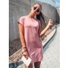 eshopat cz damske saty basic bamboo short sleeve rose