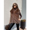 Dámská kožešinová vesta s límcem Furline POZOR ZMĚNA BARVA MOCCA!
