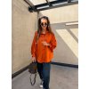 Saténová košile s balónovými rukávy Orange