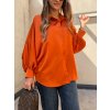 Saténová košile s balónovými rukávy Orange