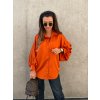 Saténová košile s balónovými rukávy Orange