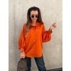 Saténová košile s balónovými rukávy Orange