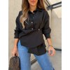 Košile s asymetrickým zapínáním Black
