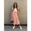 Dámská saténová sukně Clare Dot Powder Pink