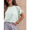 Dámské tričko s volánkovým rukávem Mint