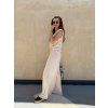 Komplet Naomi top + široké kalhoty Beige