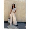 Komplet Naomi top + široké kalhoty Beige