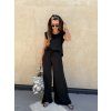 Komplet Naomi top + široké kalhoty Black
